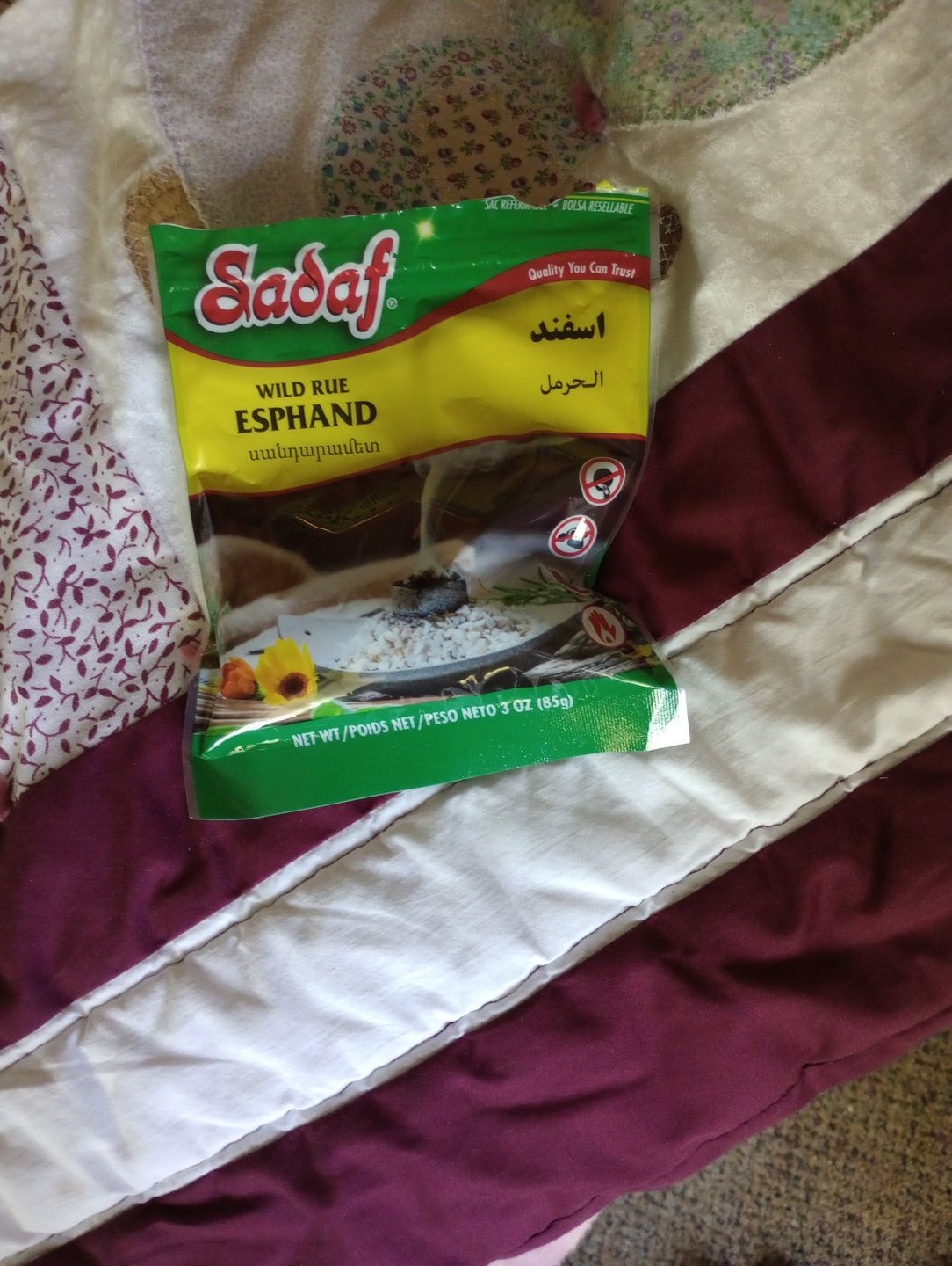 Customer photo review of Esphand Incense - Wild Rue Seed - Pack of 2 Esfan