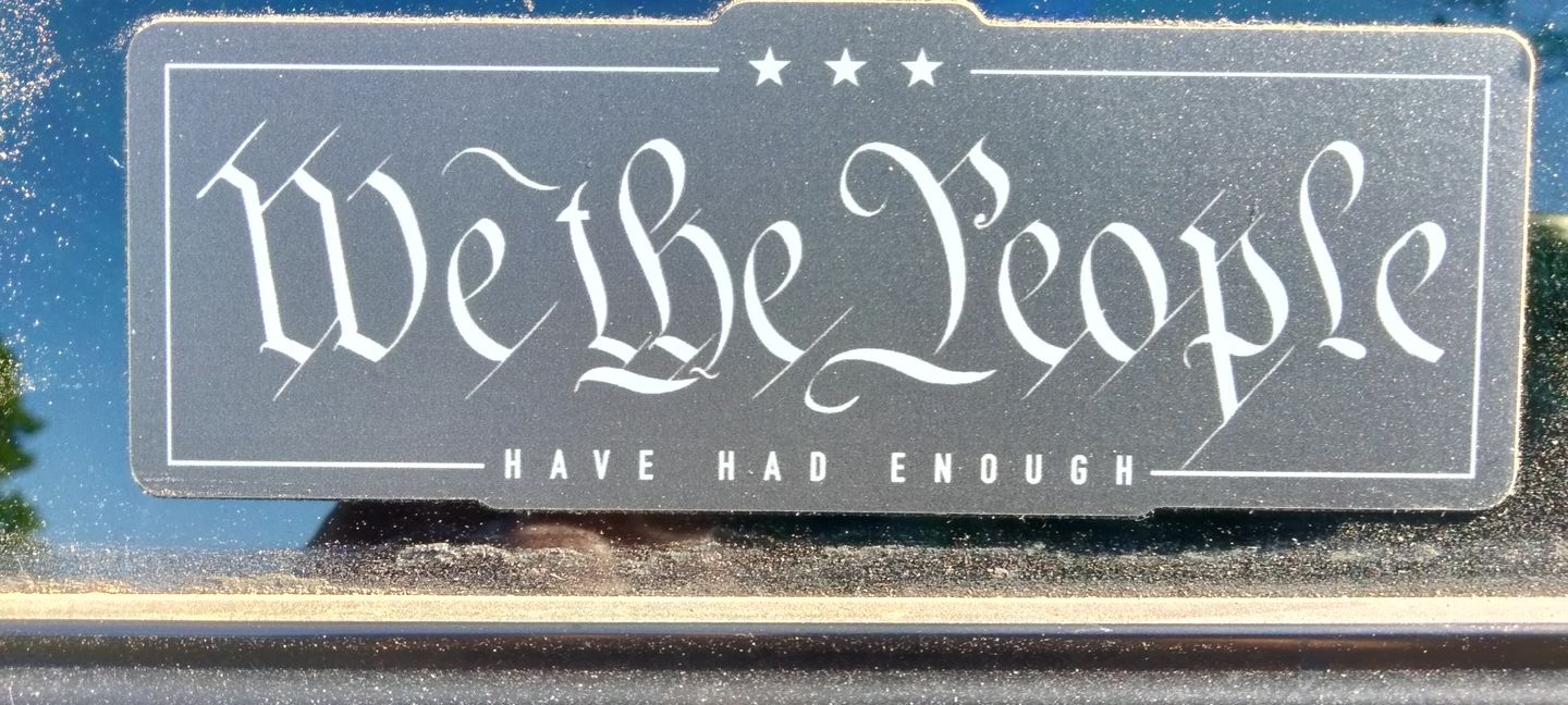 Customer photo review of We the People Decal