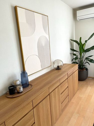 Customer photo review of Beige Minimalist Abstract Painting #ABAV262