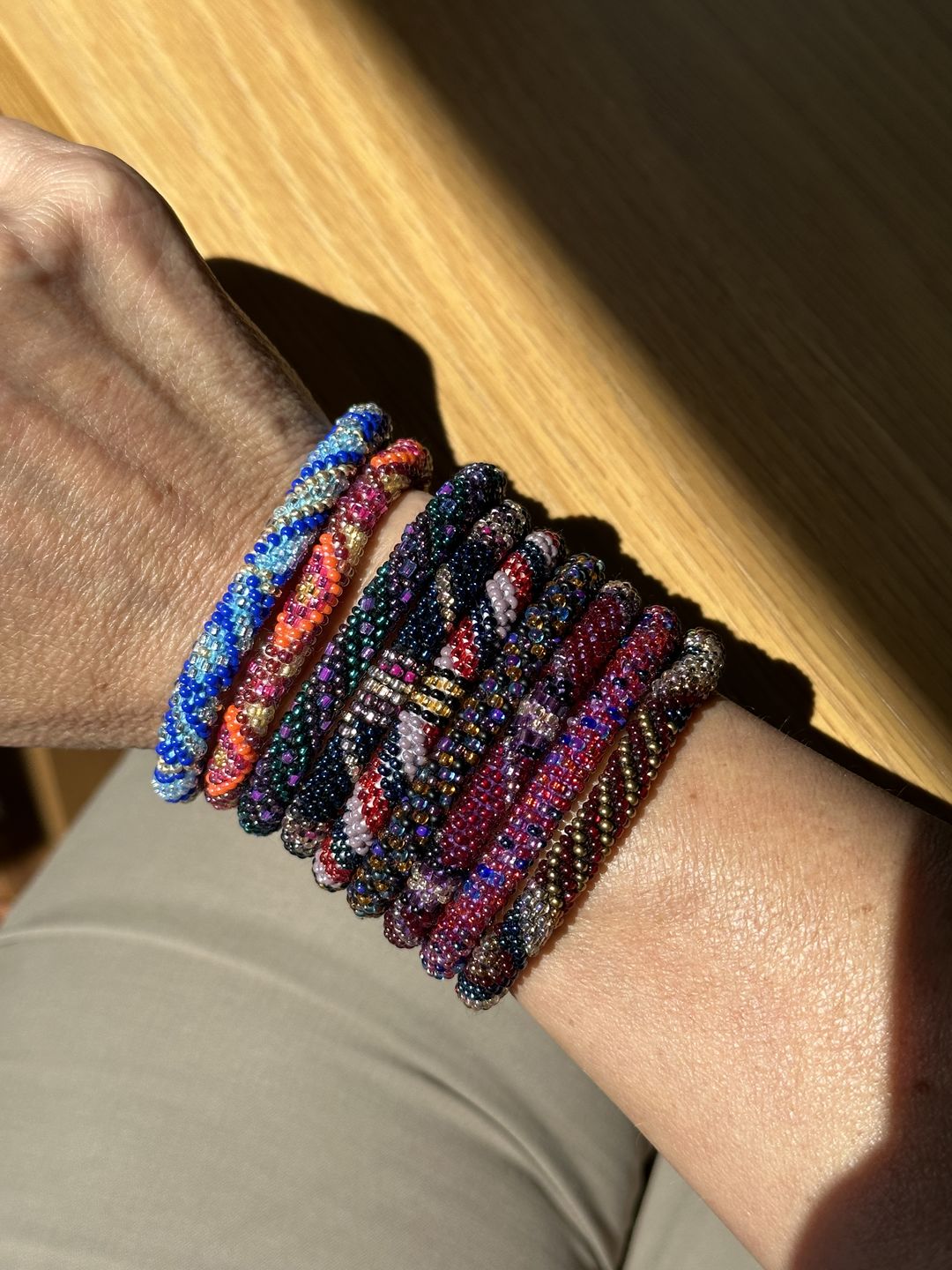 Customer photo review of Jewel Toned Symphony Grab Bag - 6 bracelet sets!