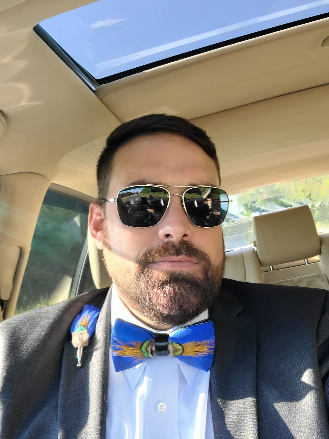 Customer photo review of The Elijah- Feather Bow Tie