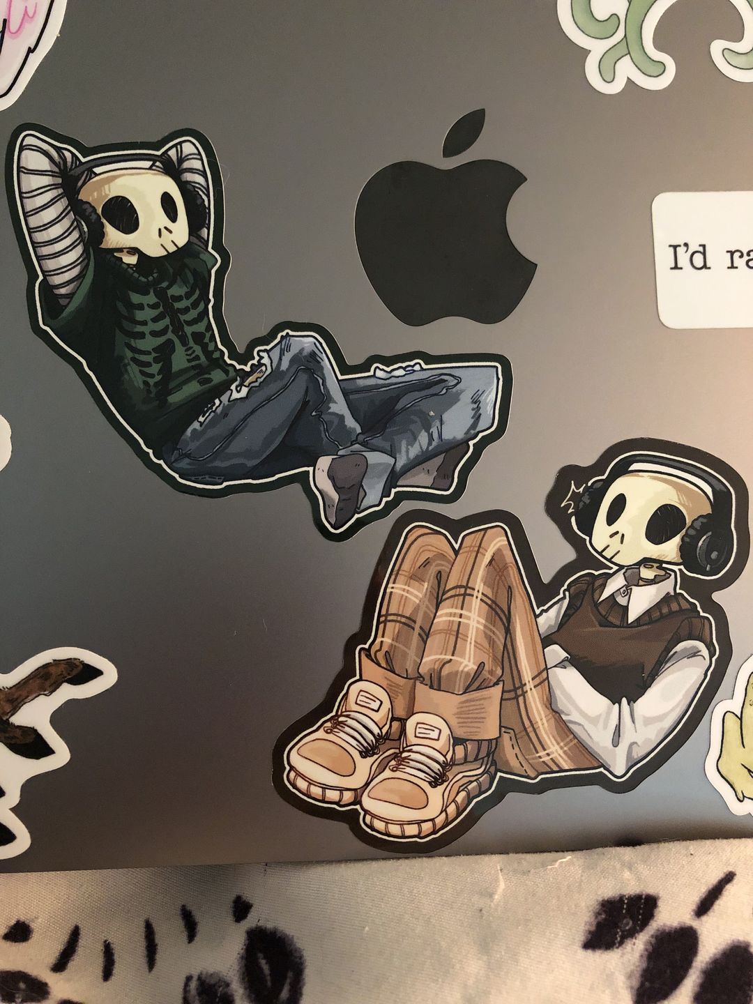 Customer photo review of Aesthetic Skeleton Stickers