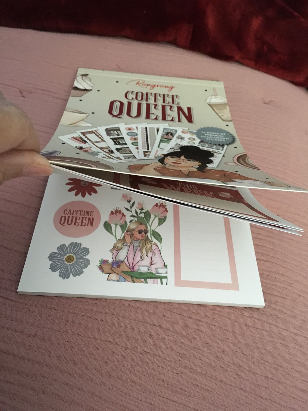 Customer photo review of Coffee Queen Planner Sticker Book