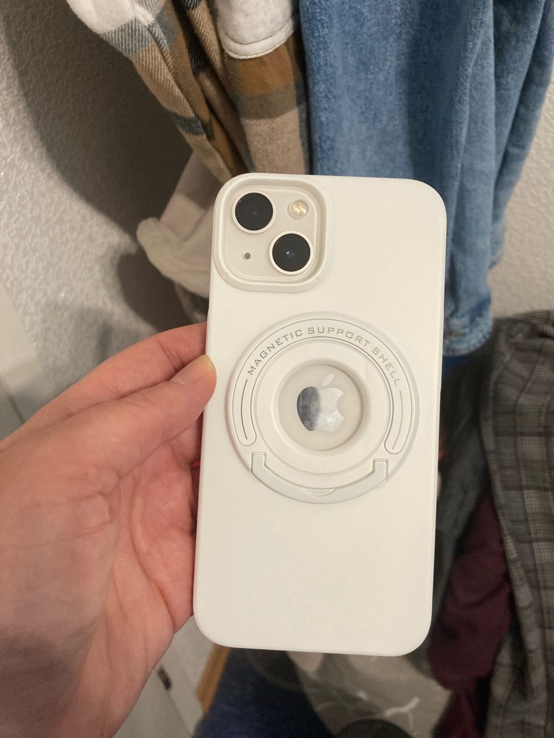 Customer photo review of LuxuryKase Metal Stand, Ring Holder Shell, Compatible Mag-Safe Magnetic Wireless Charging Shockproof Case Cover For Iphone 11 12 13 14 Plus Mini Pro Max