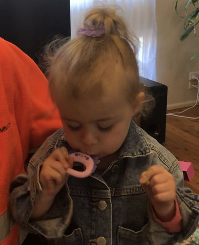 Customer photo review of Crab U-Shaped Sensory Toothbrush