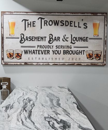 Customer photo review of Basement Bar And Lounge Sign II