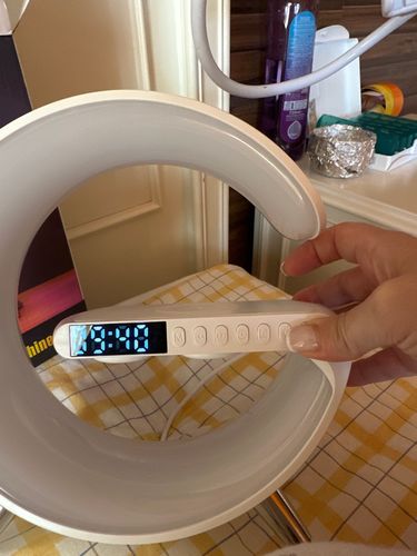 Customer photo review of LitLamp™ — 3-in-1 Alarm Clock, Speaker & Wireless Charger