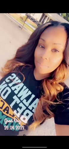 Customer photo review of Always Bet on Black Women T-Shirt (Black/Mustard/Royal)