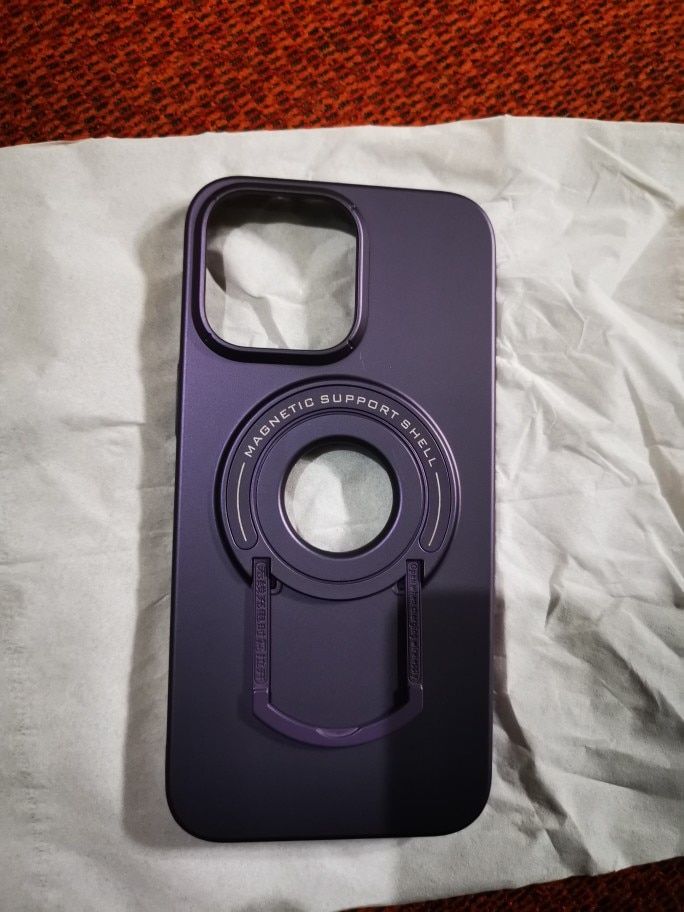 Customer photo review of LuxuryKase Metal Stand, Ring Holder Shell, Compatible Mag-Safe Magnetic Wireless Charging Shockproof Case Cover For Iphone 11 12 13 14 Plus Mini Pro Max