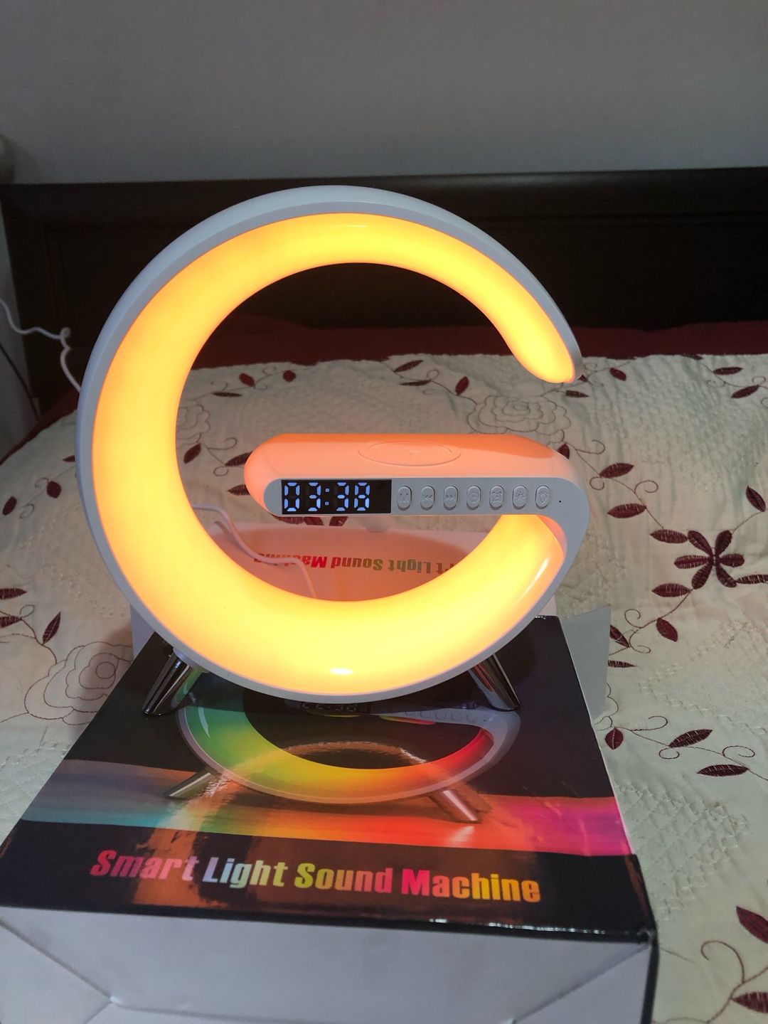 Customer photo review of LitLamp™ — 3-in-1 Alarm Clock, Speaker & Wireless Charger