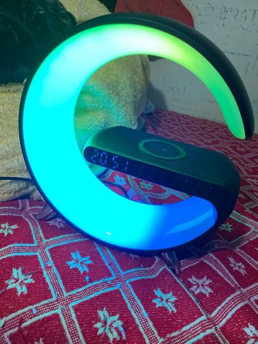Customer photo review of LitLamp™ — 3-in-1 Alarm Clock, Speaker & Wireless Charger