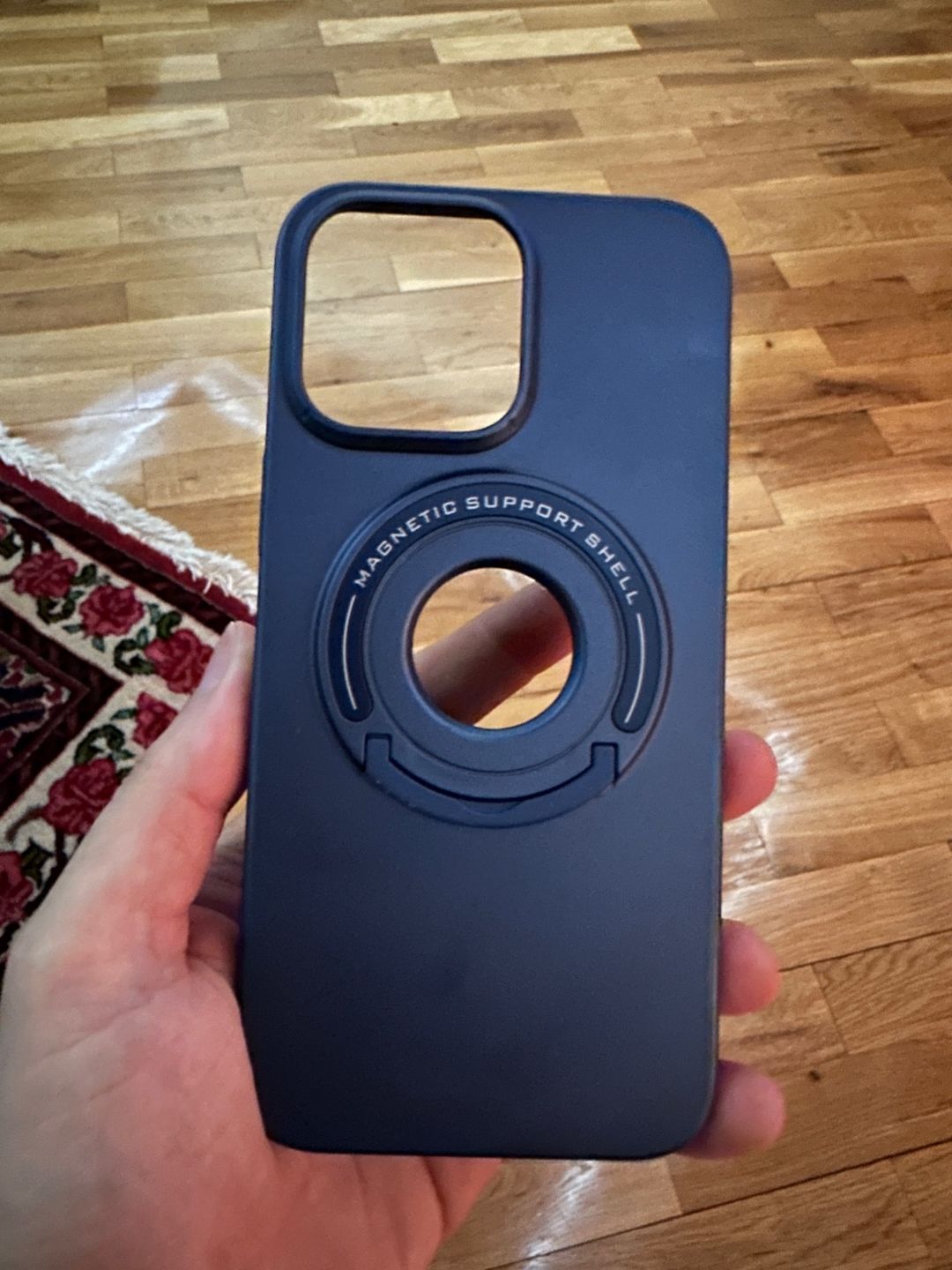 Customer photo review of LuxuryKase Metal Stand, Ring Holder Shell, Compatible Mag-Safe Magnetic Wireless Charging Shockproof Case Cover For Iphone 11 12 13 14 Plus Mini Pro Max