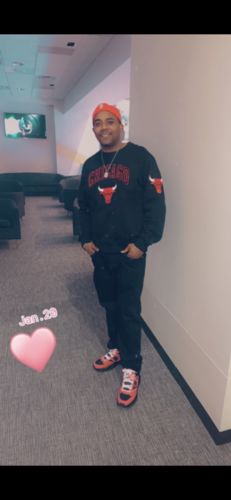 Customer photo review of Men GOAT Red/White Chenille Crew Neck and Cotton Shorts Set - White Tees / Red Shorts
