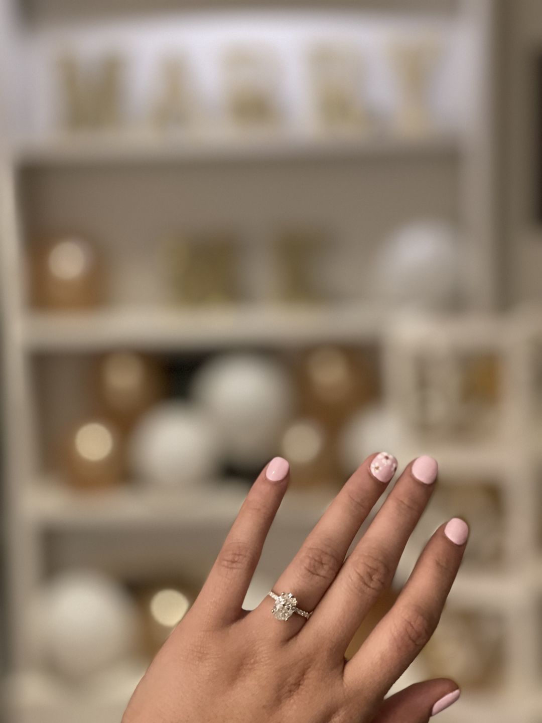 Customer photo review of Oval Hidden Halo