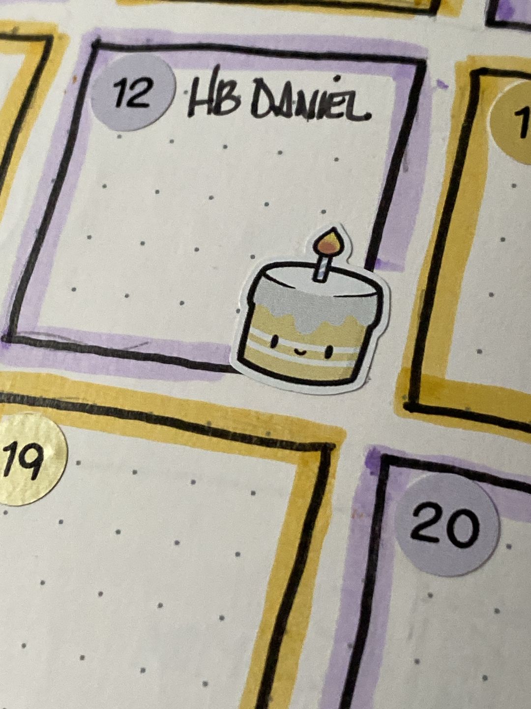 Customer photo review of Birthday Cake! Planner Stickers