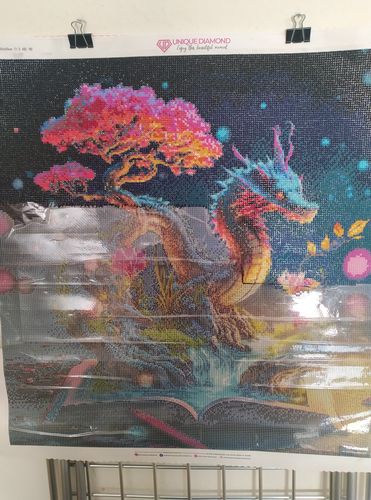 Customer photo review of 5D Diamond Painting AB Steine Magic Dragon Book