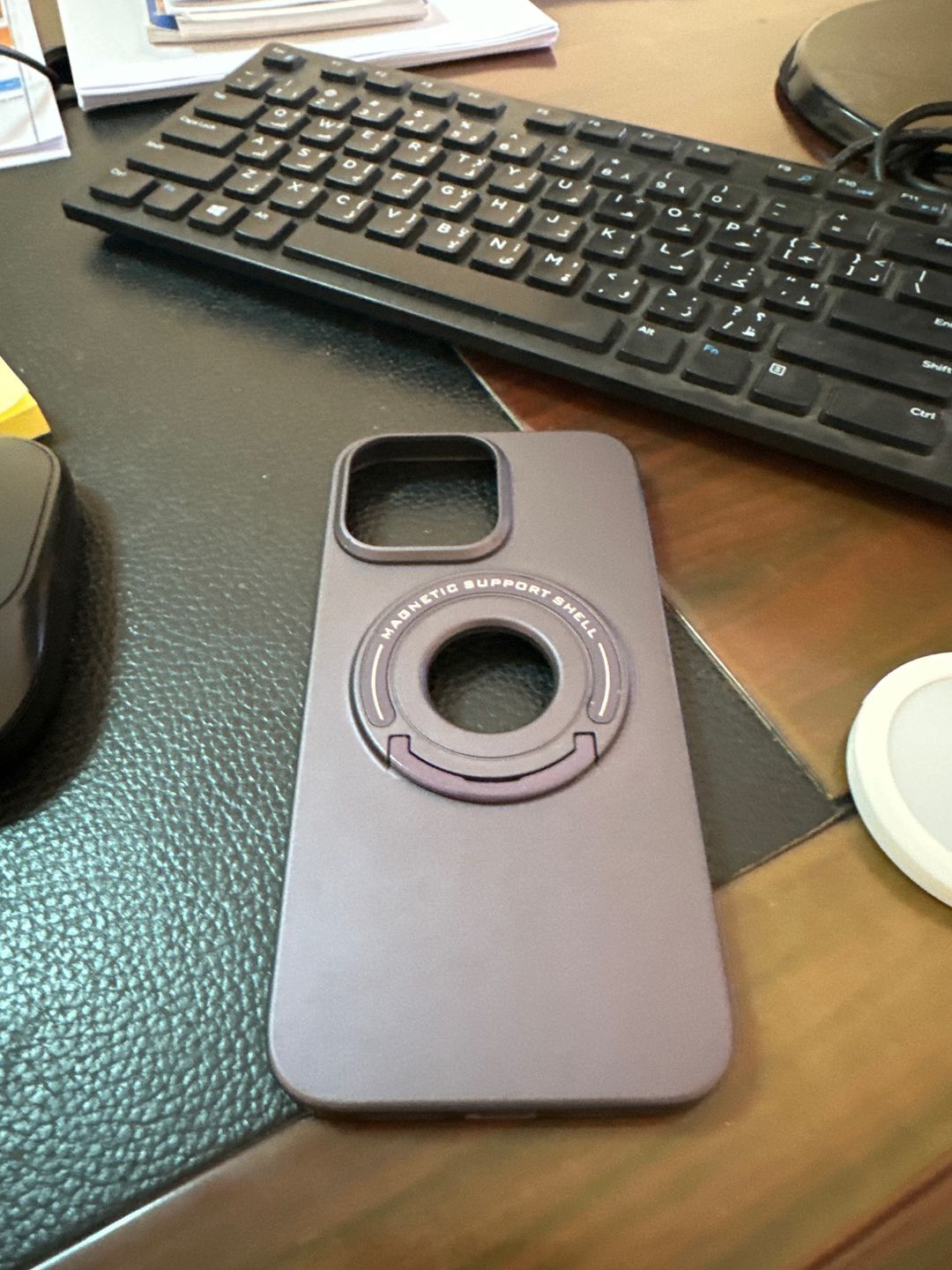 Customer photo review of LuxuryKase Metal Stand, Ring Holder Shell, Compatible Mag-Safe Magnetic Wireless Charging Shockproof Case Cover For Iphone 11 12 13 14 Plus Mini Pro Max