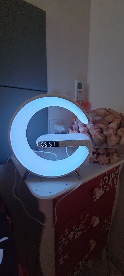 Customer photo review of LitLamp™ — 3-in-1 Alarm Clock, Speaker & Wireless Charger