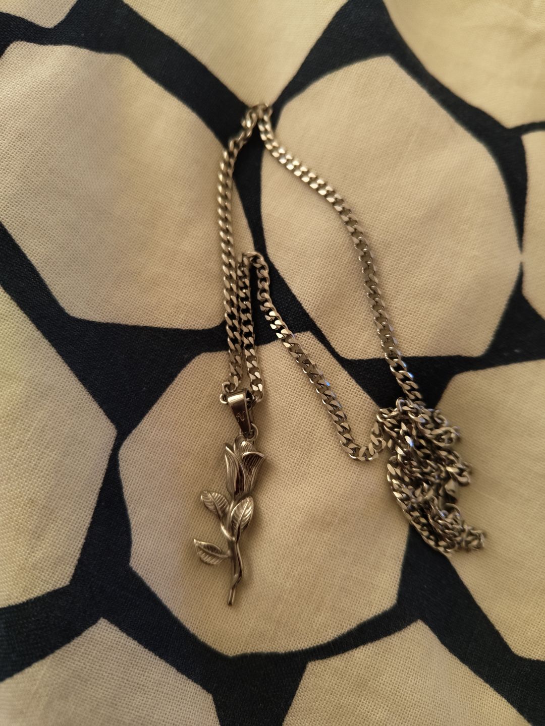 Customer photo review of Rose Pendant - Silver