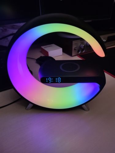 Customer photo review of LitLamp™ — 3-in-1 Alarm Clock, Speaker & Wireless Charger