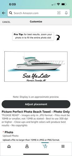 Customer photo review of Custom Digital Boat Artwork