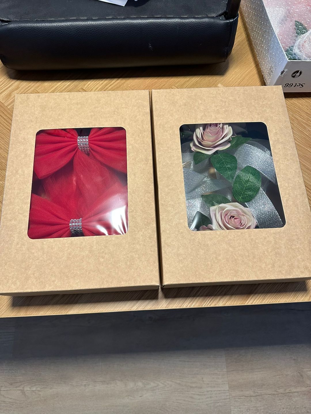 Customer photo review of Deko-Schleife Türgriffe - 4er-Set Nina | 12 verschiedene Farben