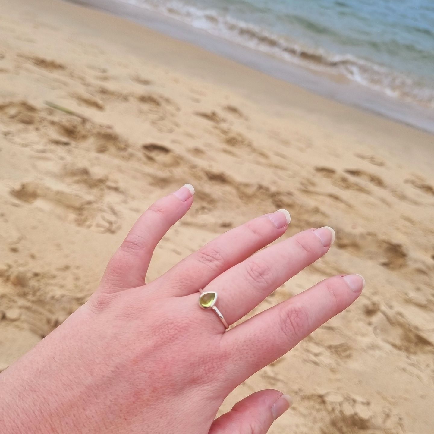 Customer photo review of August Birthstone Peridot Ring