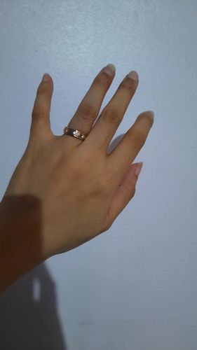 Customer photo review of Munich Two Tone Wedding Rings