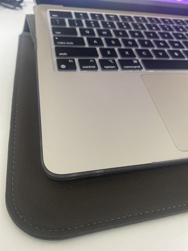Customer photo review of Leather Grey  - Macbook Sleeve -  Macbook Air Pro Retina M1 M2 13" 13.6" inch
