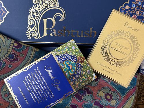 Customer photo review of Pashtush womens Faux Pashmina stole, paisley weave design, Multicolour