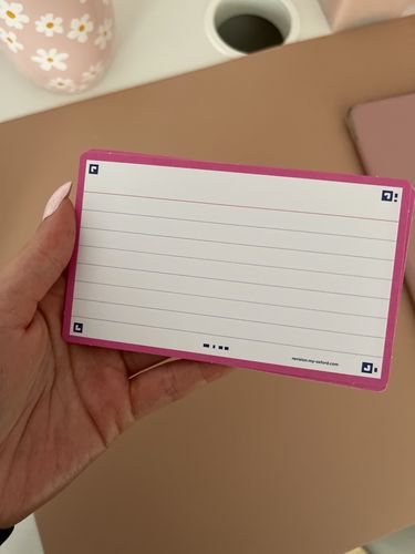 Avis photo d'un client sur Flashcards FLASH 2.0 OXFORD # 80 cartes 7,5 x 12,5 cm - ligné