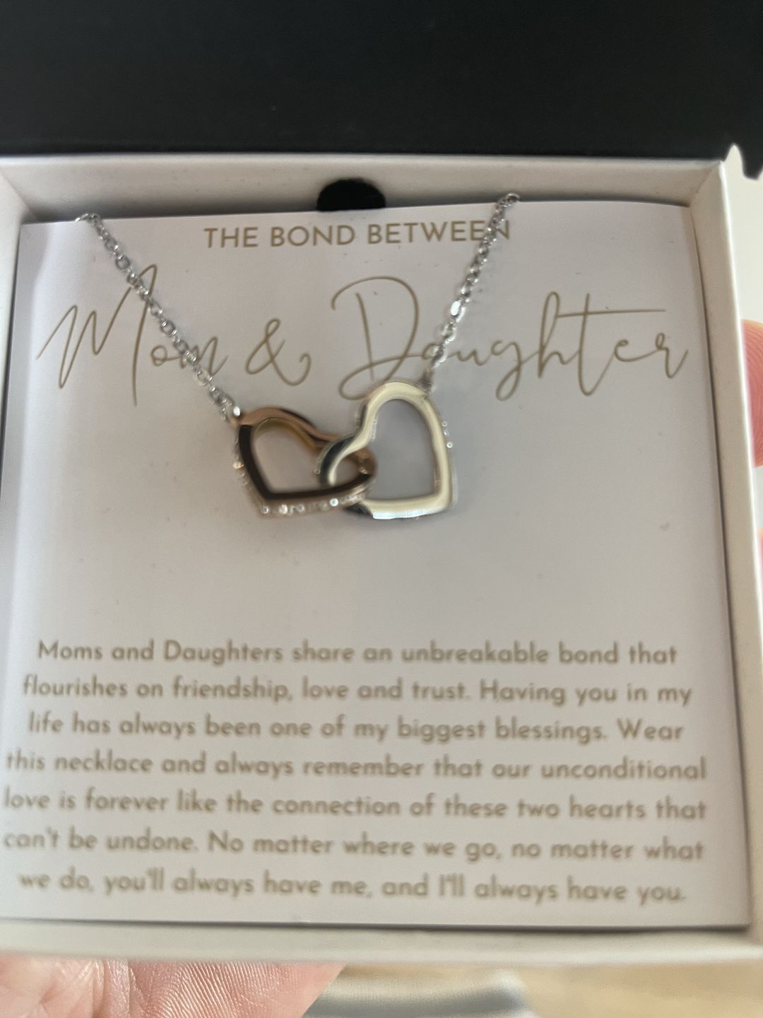 Customer photo review of Mother's Day Necklace - Mom & Daughter Jewelry