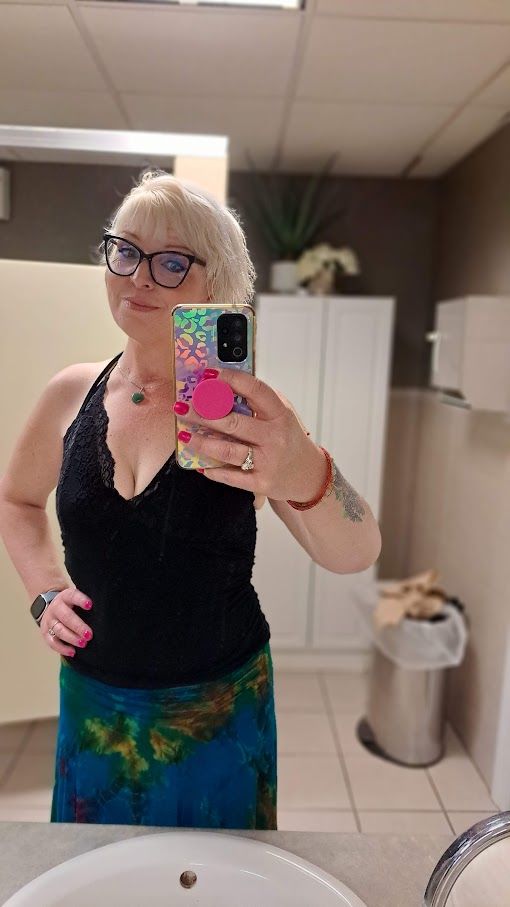 Customer photo review of Starlight Tie Dye Maxi Skirt