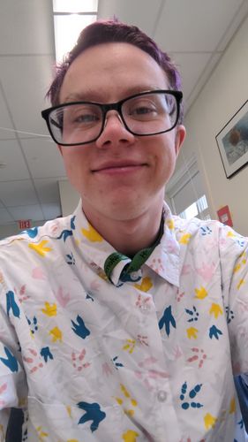 Customer photo review of Dinosaur Footprint Tracks White Button Up Shirt