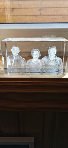 Customer photo review of Krystall kube 13x7x6 cm