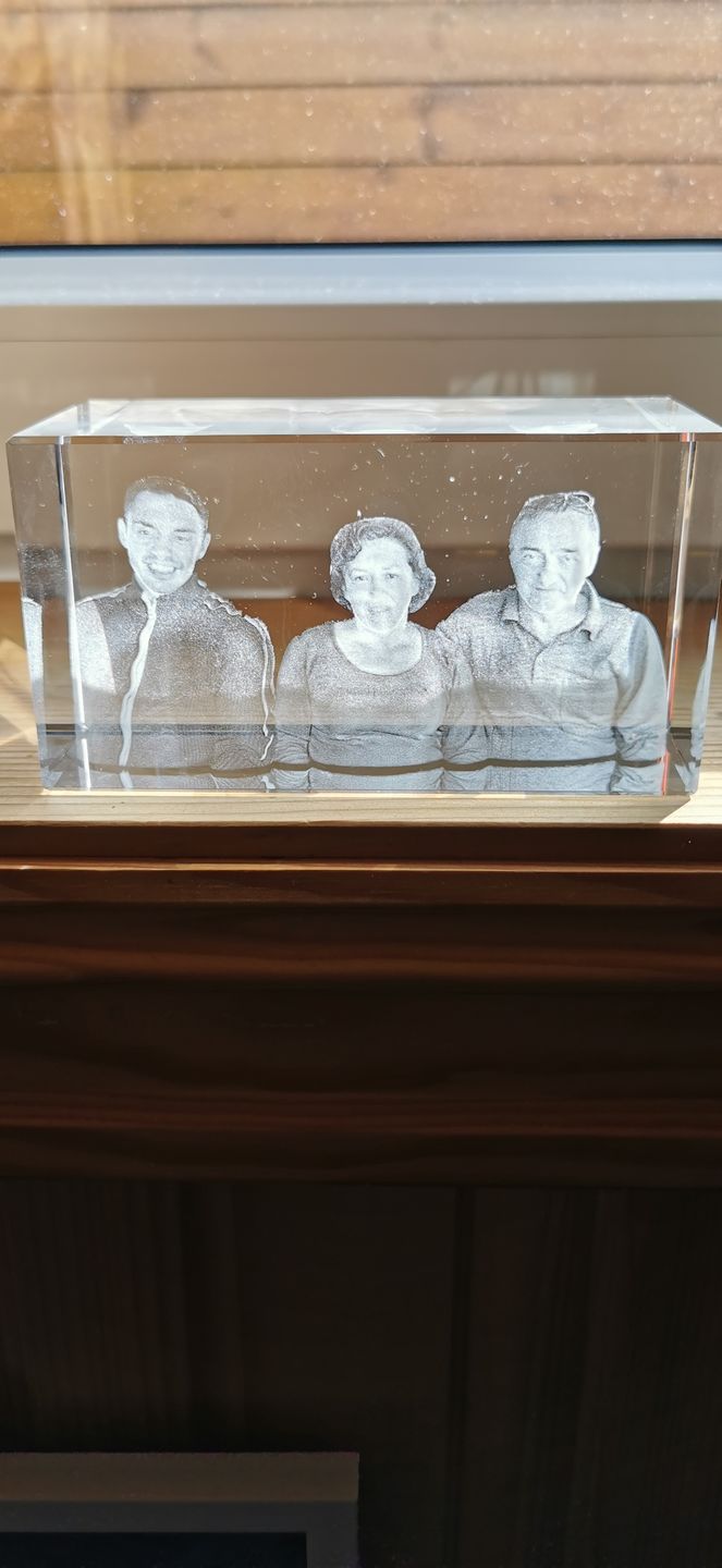 Customer photo review of Krystall kube 13x7x6 cm