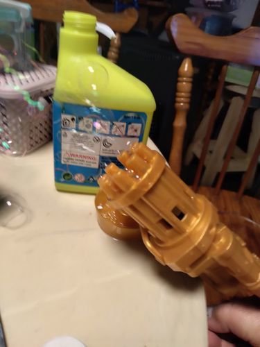 Customer photo review of Liquido para Burbujas 1 Litro Repuesto de Burbujero