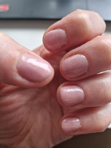 Customer photo review of Fiber base gel "Didier Lab", Shimmer Nude, 10ml