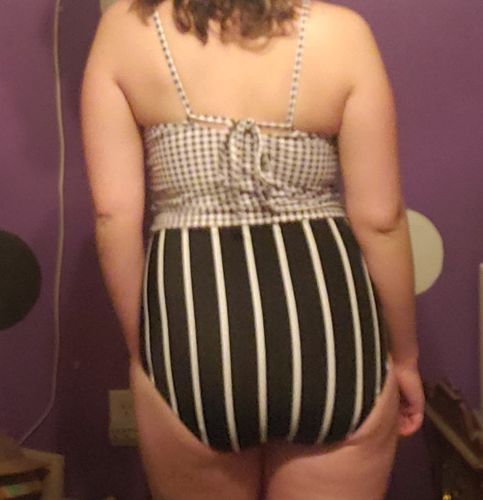 Customer photo review of Sun Baked Bottoms | Black & White Stripes | Final Sale