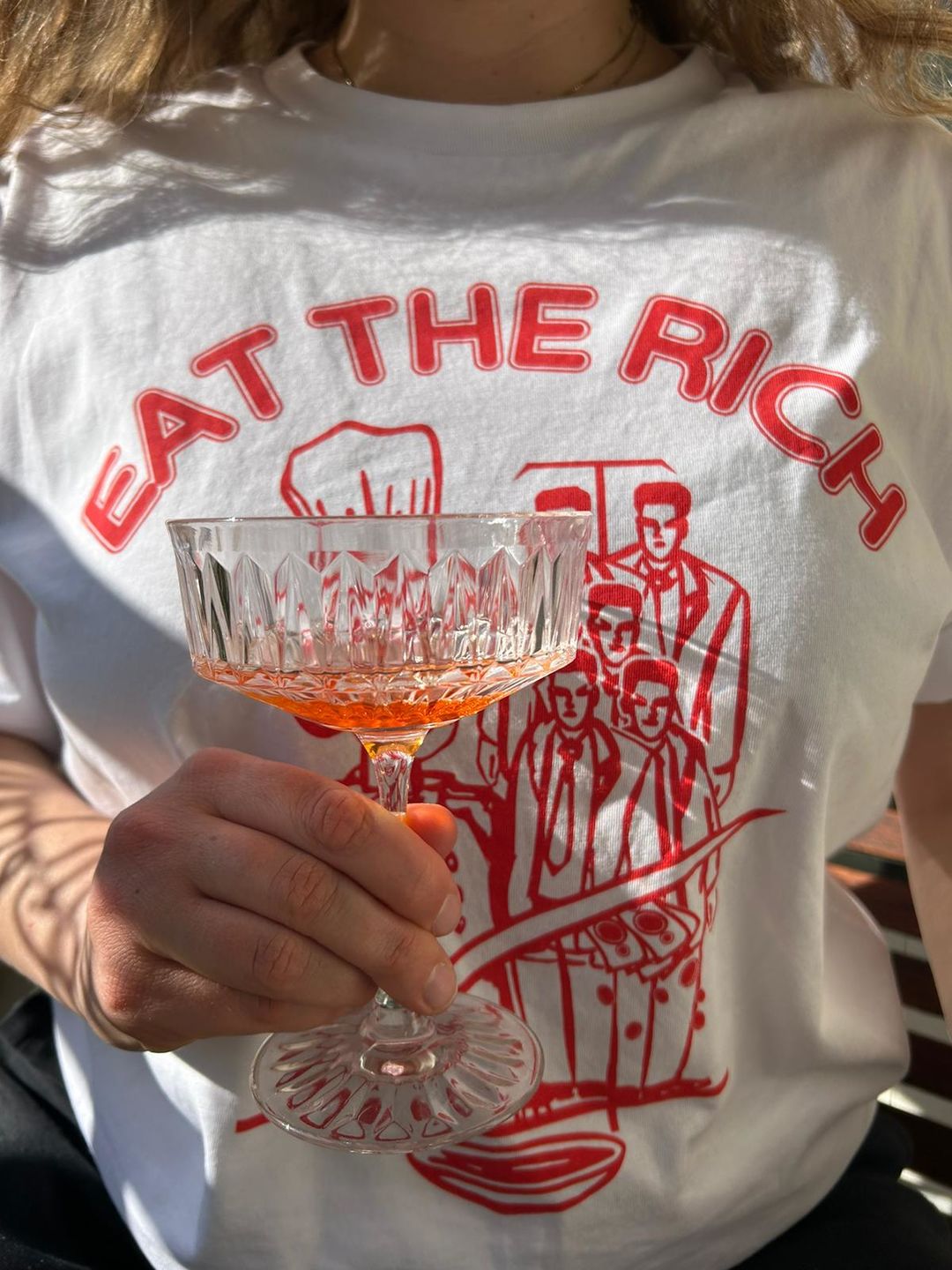 Customer photo review of Eat The Rich - Organic Oversized Shirt