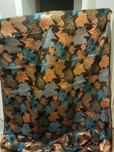 Customer photo review of 5 YARDS / 5 COLORS / Autumn Leaves Floral Jacquard Brocade Woven Fashion Jacket Dress Fabric
