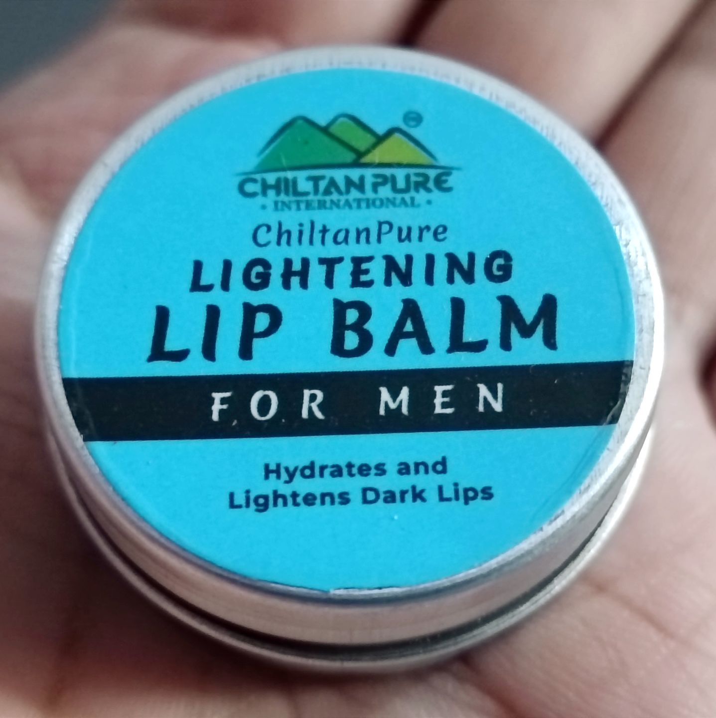 Customer photo review of Lightening Lip Balm (for Men) – Restores your Natural Lip Color, Ideal for Smokers, Hydrates, Softens & Lightens Dark Lips