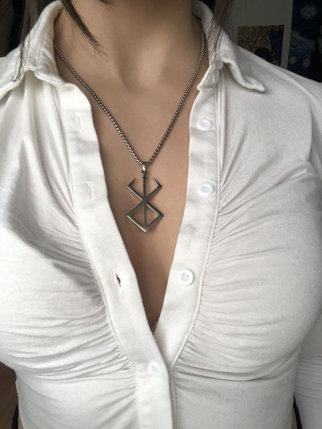 Customer photo review of Brand of Sacrifice Pendant