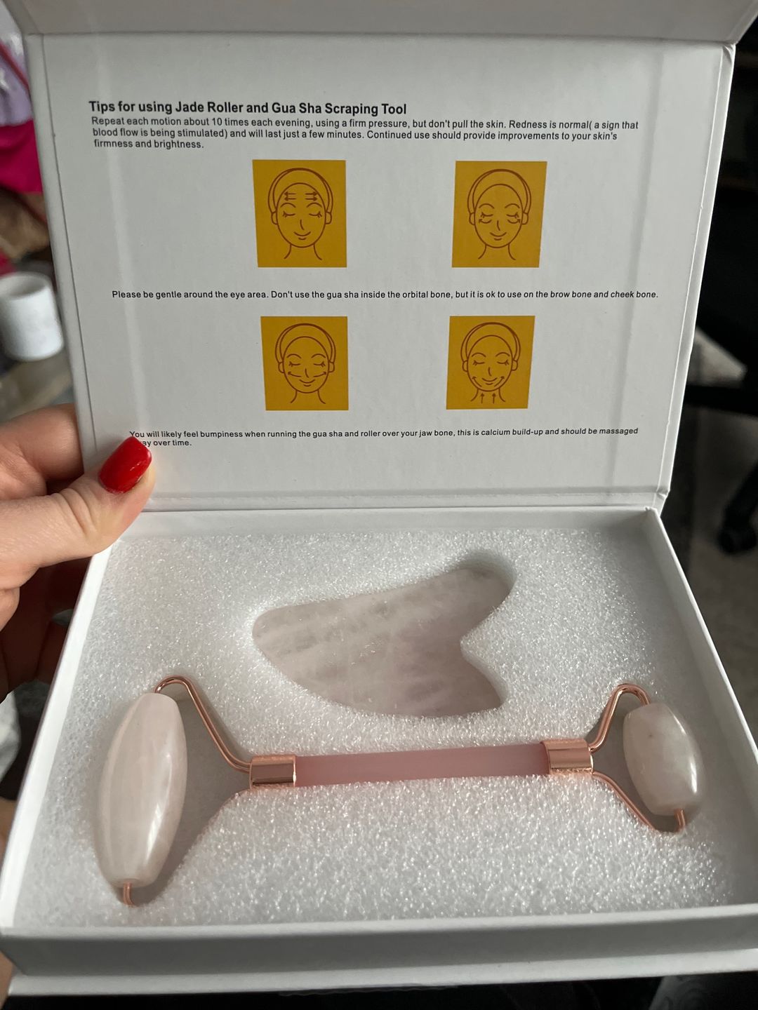 Customer photo review of Rouleau Quartz Rose - Apaisant & Anti-Rides