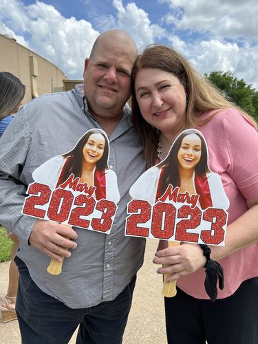 Customer photo review of Custom Graduation Head Face Cutouts