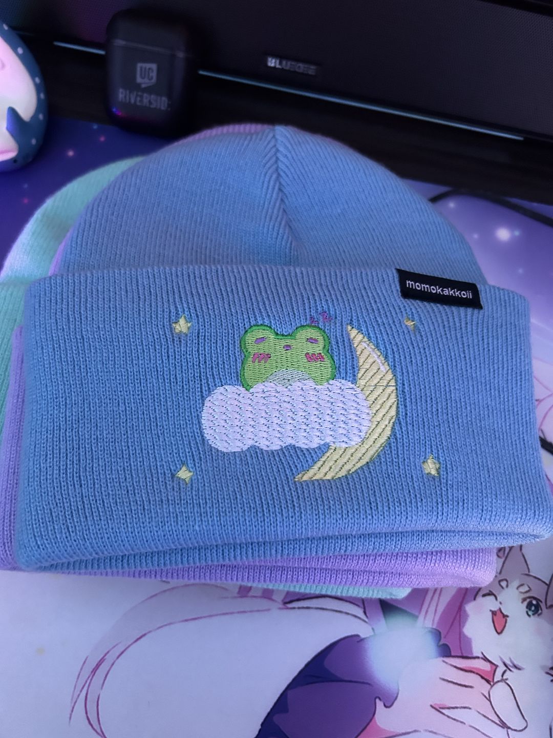Customer photo review of Sleepy In The Sky Embroidered Beanie