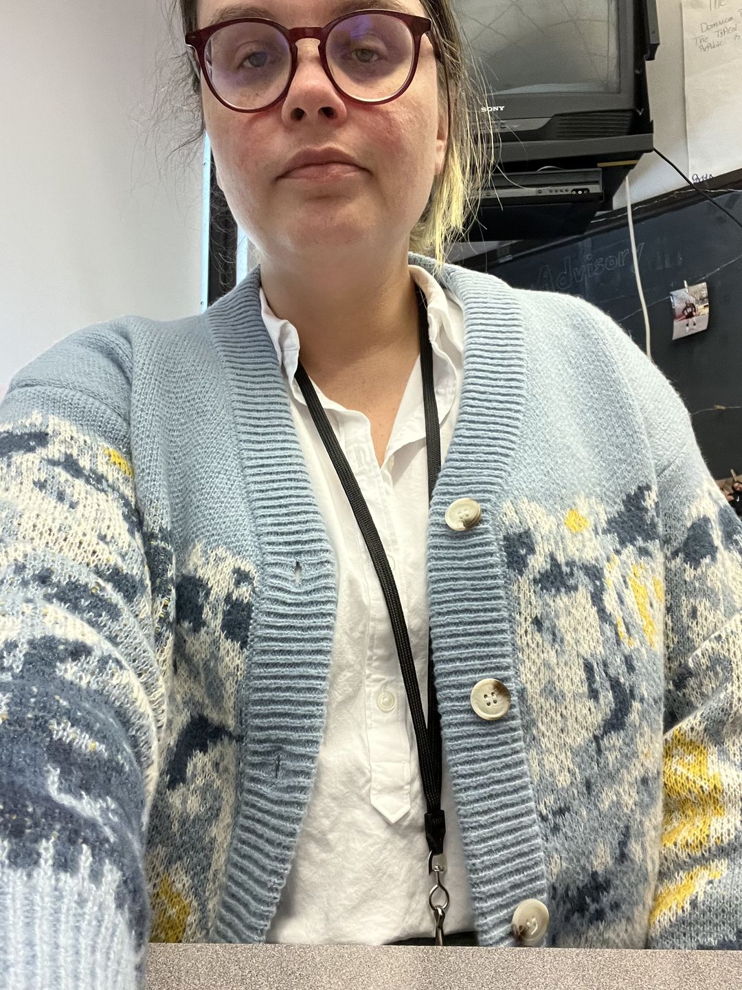 Customer photo review of Van Gogh Starry Night Knitted Cardigan sweater