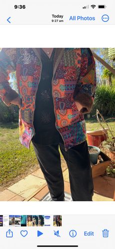 Customer photo review of Bohemian Patchwork Jacket- Orange