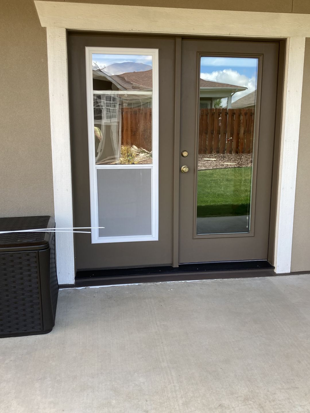 Customer photo review of Venting 1 Lite Glass and Frame Kit (Full Lite 24" x 66" Frame Size)