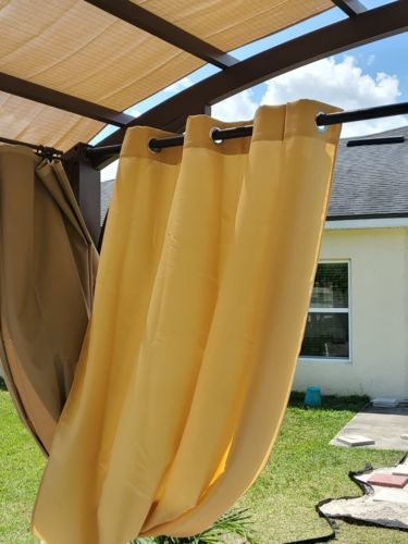 Customer photo review of Fadenomore Upgraded Grommet Windproof and Waterproof Outdoor Curtains 1 Panel